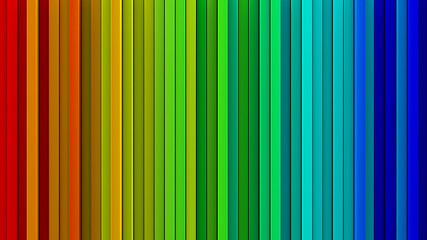 Rainbow gradient lines 3D render