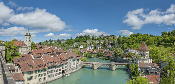 Panorama of Bern, Switzerland.