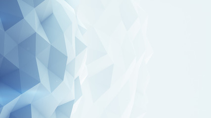 Fototapeta premium Light blue polygonal background 3D render