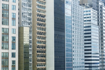 Modern Office building background in Hong Kong city