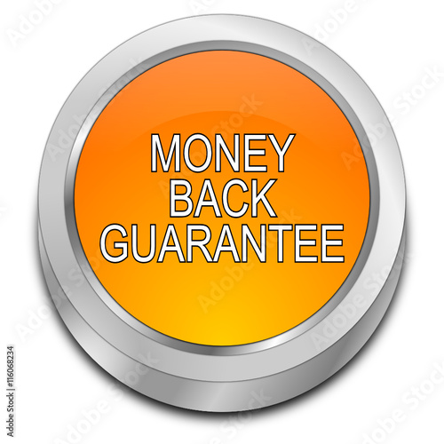 "Money back Guarantee button 3D illustration" Stock image and royalty