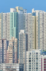 Naklejka premium Highrise residential buildings in Hong Kong