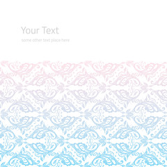 Vector ornate border boho background