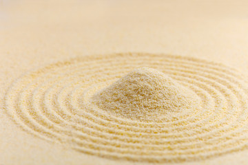 Fototapeta na wymiar Small barkhan from sand - art composition