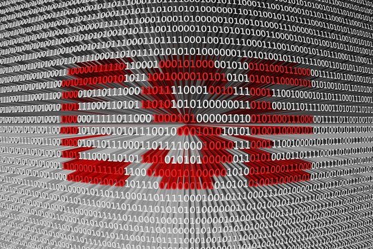 CSE binary code 3D illustration