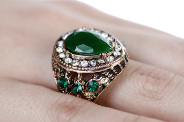 Jewellery ring worn on the finger