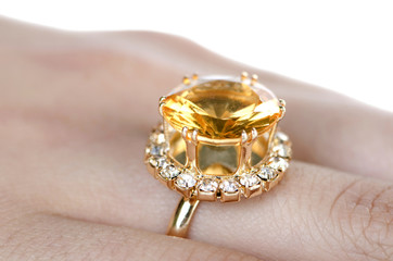 Jewellery ring worn on the finger