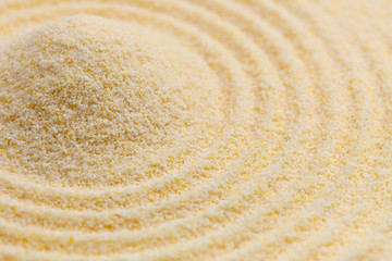 A small sandy hill in Zen garden