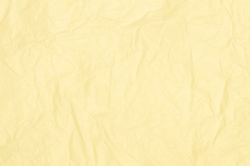 crumpled yellow paper tissue  background