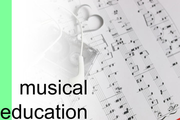 listen courses music notes background