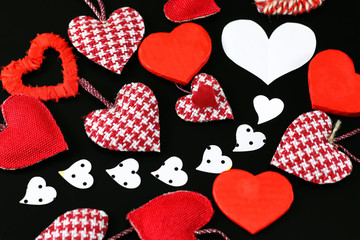 heart shape on black background