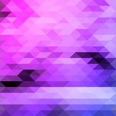 Bright triangles purple and blue colours, abstract background
