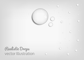 Realistic Drops. Vector Illustration