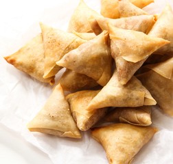 Cocktail Samosas , selective focus