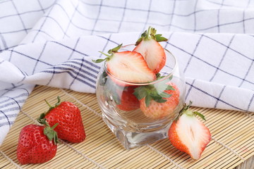 Fresh strawberry fruits