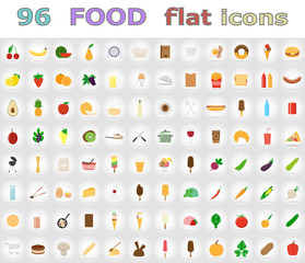 Fototapeta na wymiar food flat icons vector illustration