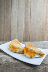 pancake with coconut ,thai name is Khanom tank tak