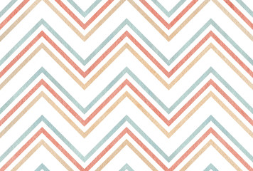 Watercolor pink, beige and blue stripes background, chevron.