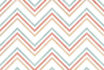 Watercolor pink, beige and blue stripes background, chevron.
