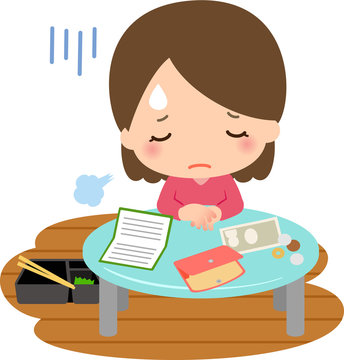 貧困に悩む若い女性