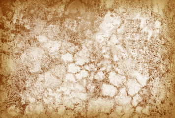 Old cracked grunge brown wall - retro background