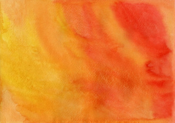 Abstract orange watercolor background