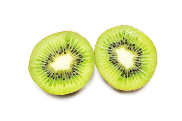 Kiwi fruit isolated on white background.