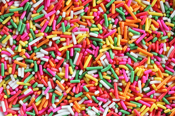 colorful sugar sprinkles background.
