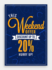 Weekend Sale Template, Banner or Flyer design.