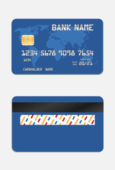 blue credit card vector