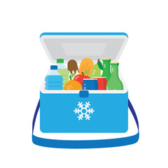 Bag refrigerator icon. Cooler symbol