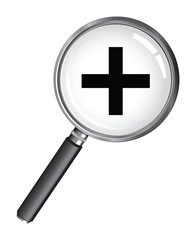 Fototapeta premium magnifying glass plus