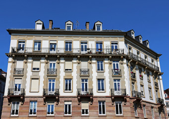 classical apartment building in Strasbourg - France