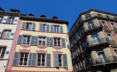 classical apartment buildings in Strasbourg - France