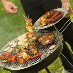 Summer barbecue in the garden