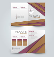 Abstract flyer design background. Brochure template. Can be used for magazine cover, business mockup, education, presentation, report. Brown and red color.