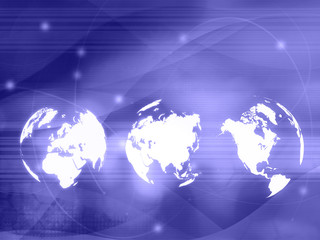 world map technology style..