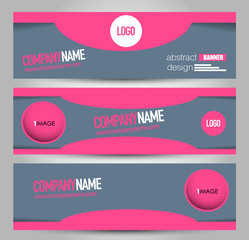 Banner template. Abstract background for design,  business, education, advertisement.  