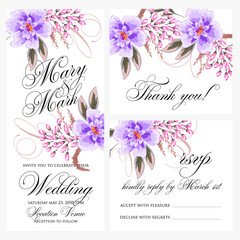 Bridal Shower Invitation with hibiskus flowers © mary1983