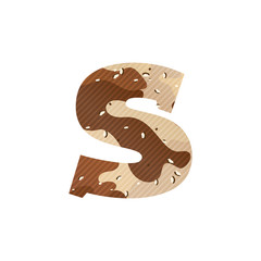 Letter S logo with desert camouflage.
