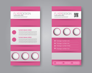 Vector flyer and leaflet design. Set of two side brochure templates.