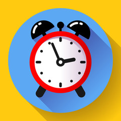 alarm clock icon vector flat