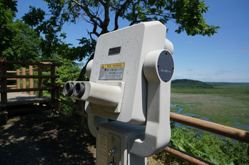 コッタロ湿原展望台の望遠鏡