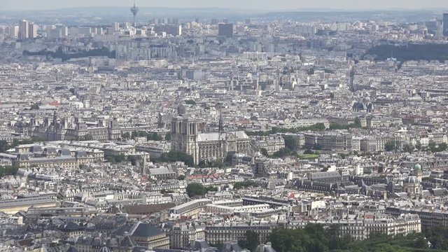 Aerial Notre Dame Cathedral Zoom In, Paris 60fps. Notre Dame de Paris is a medieval Catholic cathedral in Paris. Widely considered to be one of the finest examples of French Gothic architecture.