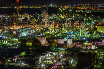 四日市ポートビルからの工場夜景