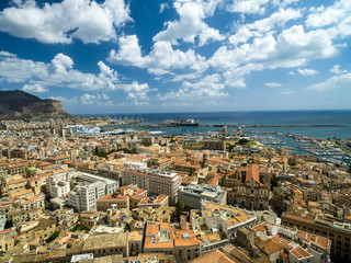 Fototapeta na wymiar Aerial View of Palermo, Italy