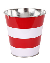 Lovely striped red white bucket