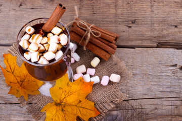 Hot chocolate with marshmallows