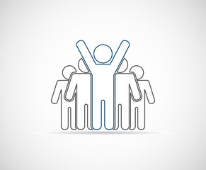 leader - teamwork concept icon