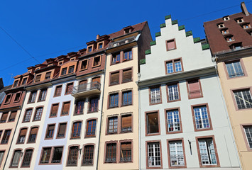 Fototapeta na wymiar typical apartment buildings in Strasbourg - France